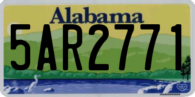 AL license plate 5AR2771