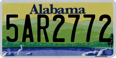 AL license plate 5AR2772