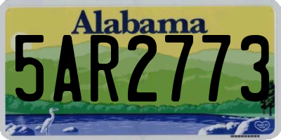 AL license plate 5AR2773