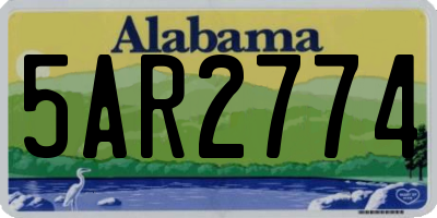 AL license plate 5AR2774