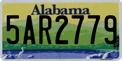 AL license plate 5AR2779
