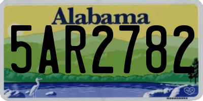 AL license plate 5AR2782