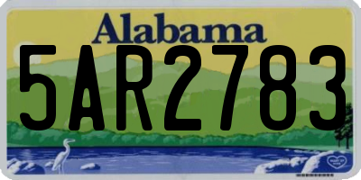 AL license plate 5AR2783