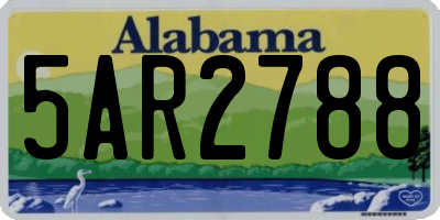 AL license plate 5AR2788