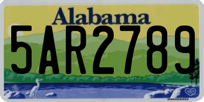 AL license plate 5AR2789