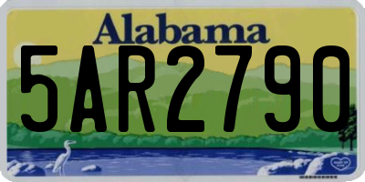 AL license plate 5AR2790