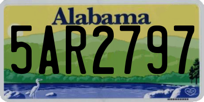 AL license plate 5AR2797