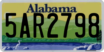 AL license plate 5AR2798