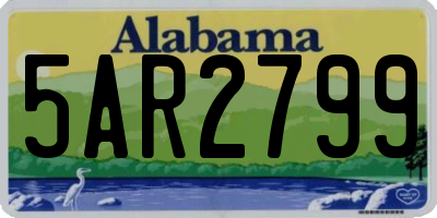 AL license plate 5AR2799