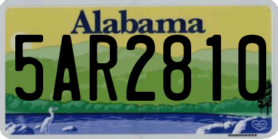 AL license plate 5AR2810