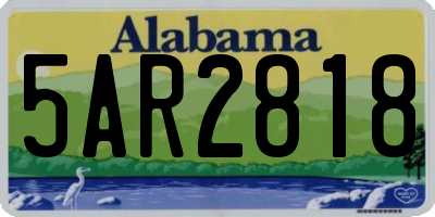 AL license plate 5AR2818