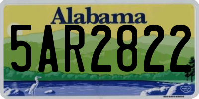 AL license plate 5AR2822