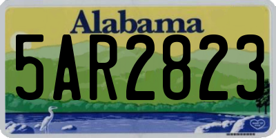 AL license plate 5AR2823