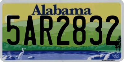 AL license plate 5AR2832