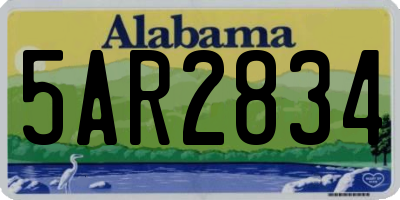 AL license plate 5AR2834