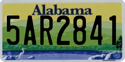 AL license plate 5AR2841