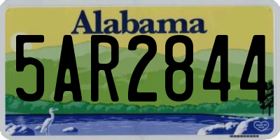 AL license plate 5AR2844