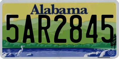 AL license plate 5AR2845