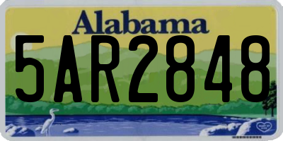 AL license plate 5AR2848