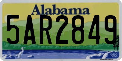 AL license plate 5AR2849