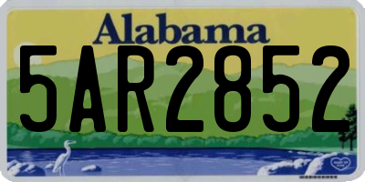 AL license plate 5AR2852