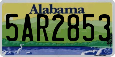 AL license plate 5AR2853