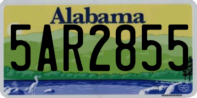 AL license plate 5AR2855