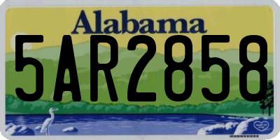 AL license plate 5AR2858