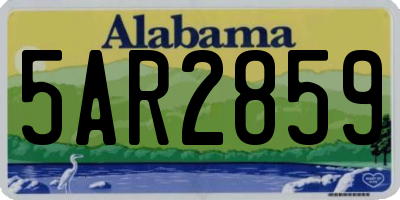 AL license plate 5AR2859