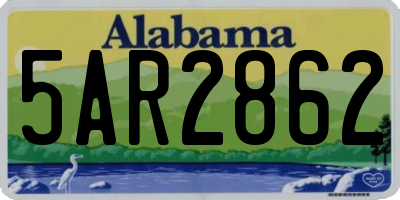 AL license plate 5AR2862