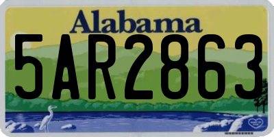 AL license plate 5AR2863
