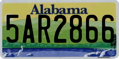 AL license plate 5AR2866