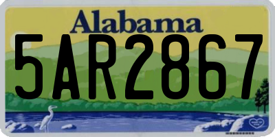 AL license plate 5AR2867