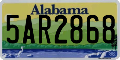 AL license plate 5AR2868