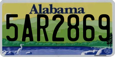 AL license plate 5AR2869