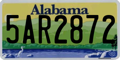 AL license plate 5AR2872