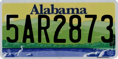 AL license plate 5AR2873