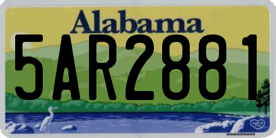 AL license plate 5AR2881
