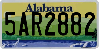 AL license plate 5AR2882