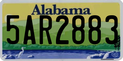 AL license plate 5AR2883