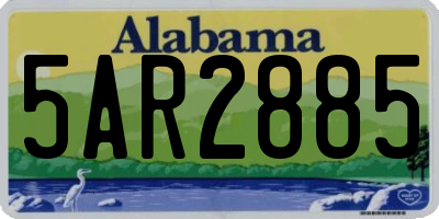 AL license plate 5AR2885