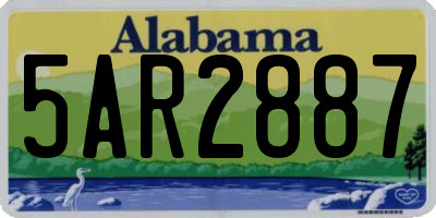 AL license plate 5AR2887