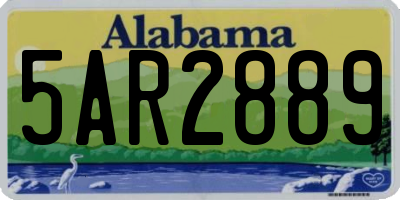 AL license plate 5AR2889