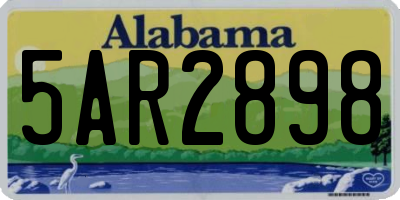 AL license plate 5AR2898