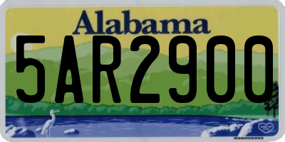 AL license plate 5AR2900