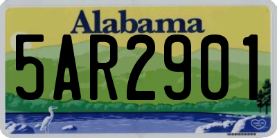 AL license plate 5AR2901