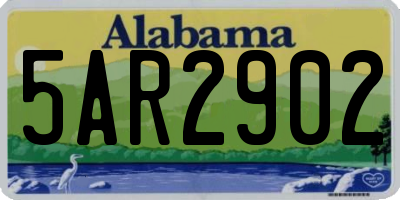 AL license plate 5AR2902