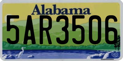AL license plate 5AR3506