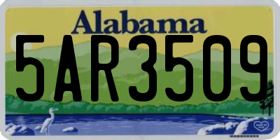 AL license plate 5AR3509