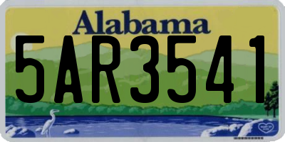 AL license plate 5AR3541